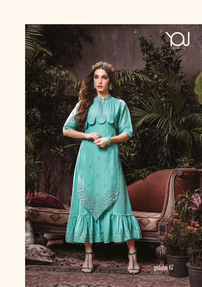 You Gulabo Latest Fancy Designer Festive Party Wear Heavy  Elegant Kurti Collection
