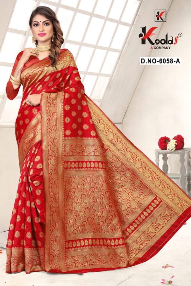 skoda-6058 latest Fancy Designer  Festive Wear Pure Silk Saree Collection