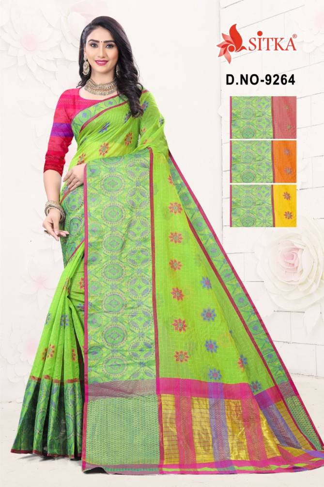 Sharp 9264 Latest Fancy Designer Casual Wear Handloom Cotton Printed Sarees Collection
