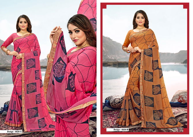 Leena Latest Fancy Regular Casual Wear Georgette Fancy Printed Saree Collection
