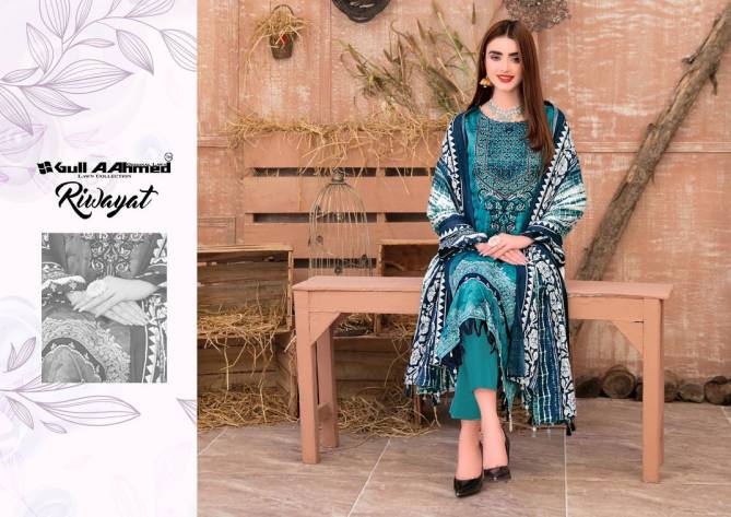 Gull Ahmed Riwayat Casual Wear Lawn Karachi Cotton Printed Dress Materials Collection