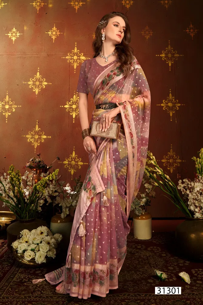 Kimora Vol 14 By Vallabhi Floral Printed Georgette Sarees Orders In India