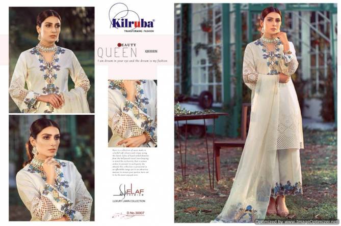 Kilruba Elaaf Latest Designer Fancy Pure Pure Cambric Cotton Pakistani Salwar Suit Collection  