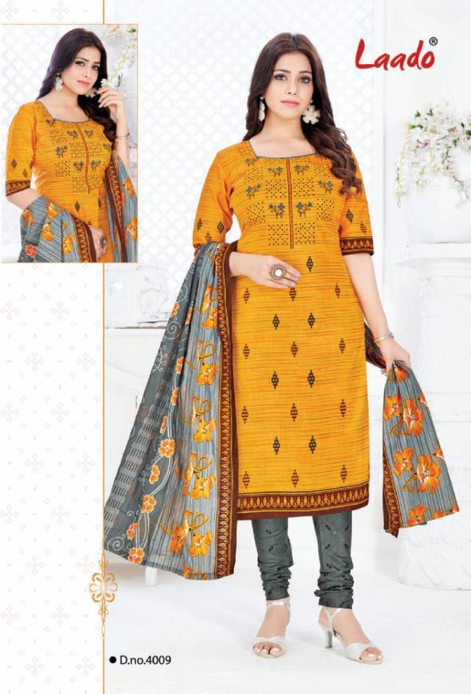 Laado Priyanka Vol 4 Latest Pure Cotton Printed Casual Wear Dress Material Collection 