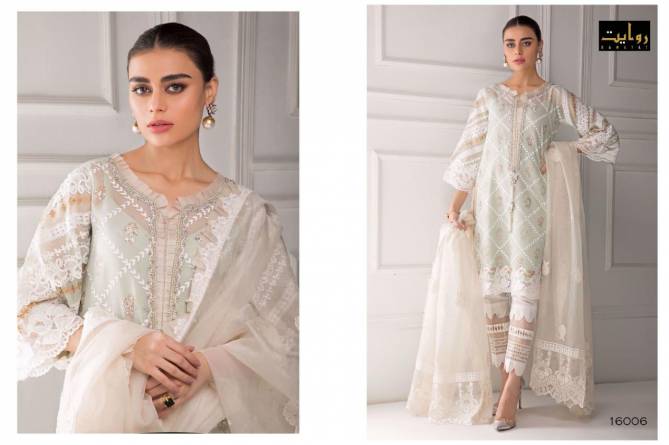 Rawayat Modern Memsaab 2 Latest festive Wear Top Pure Jam Cotton With Embroidered Pakistani Salwar Suits Collection