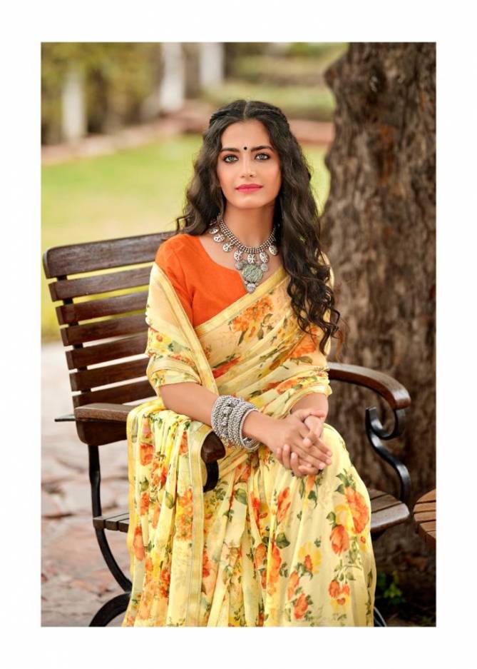 Kashvi Radhika 2 New Casual Daily Wear Printed Chiffon Designer Saree Collection