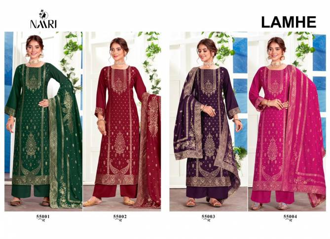 Lamhe By Naari Masleen Jacard Dress Material Catalog