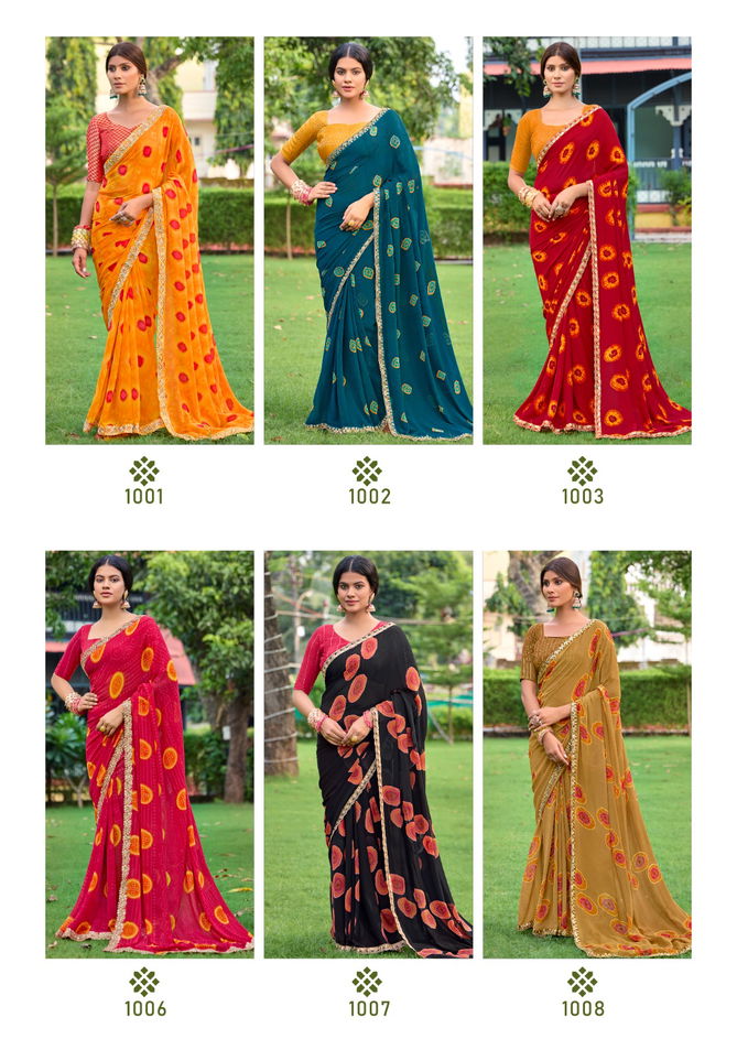 Bandhan By Stavan Weightless Embroidered Sarees Wholesale In India