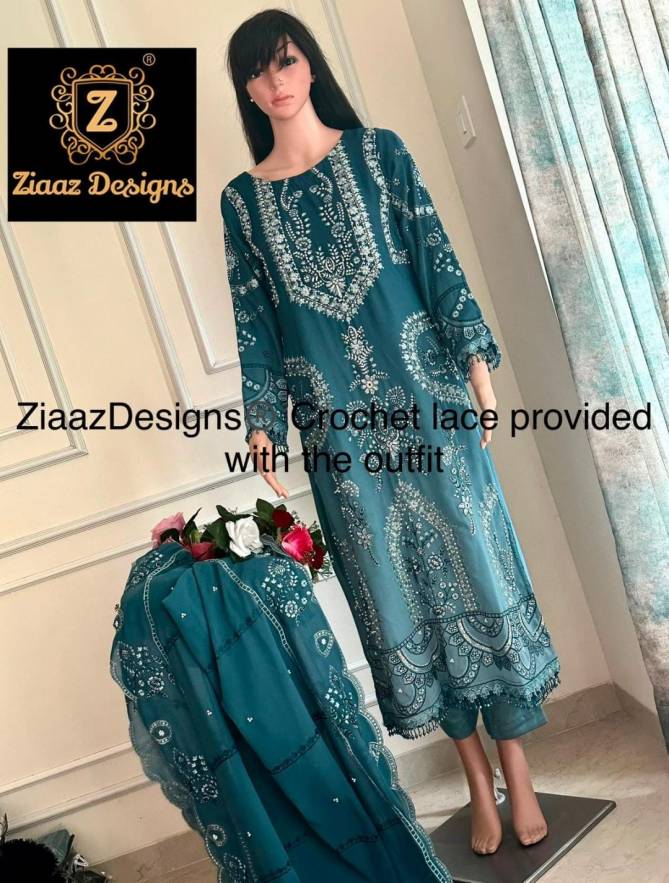 Ziaaz Designs Georgette Pakistani Salwar Suit Wholesalers in Delhi