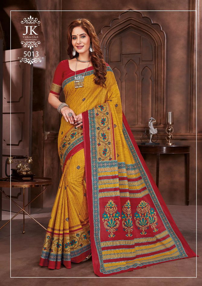 Jk Tulsi Avantika Vol 5 Latest Printed Cotton Regular Wear Saree Collection 