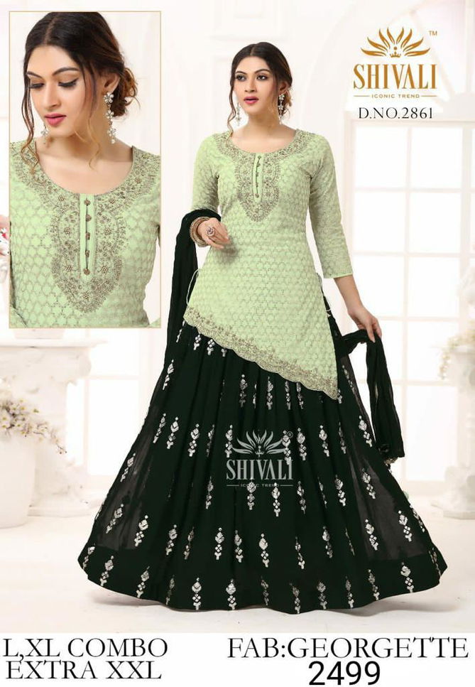 D No 2861 By Shivali Indo Western Lehenga Catalog