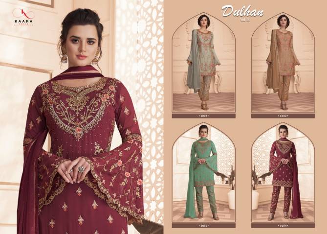 Kaara Dulhan 14 Heavy Exclusive Embroidery With Fancy Diamond Work Embroidery Salwar Kameez Collection