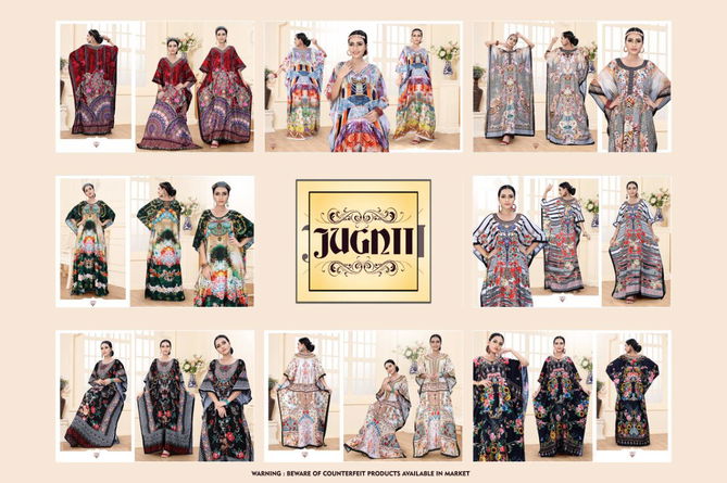 JUGNII GAZAL-THE KAFTAN COLLECTION VOL-19 LATEST DESIGN AND SMOOTH SHIMMER COTTON FABRIC  