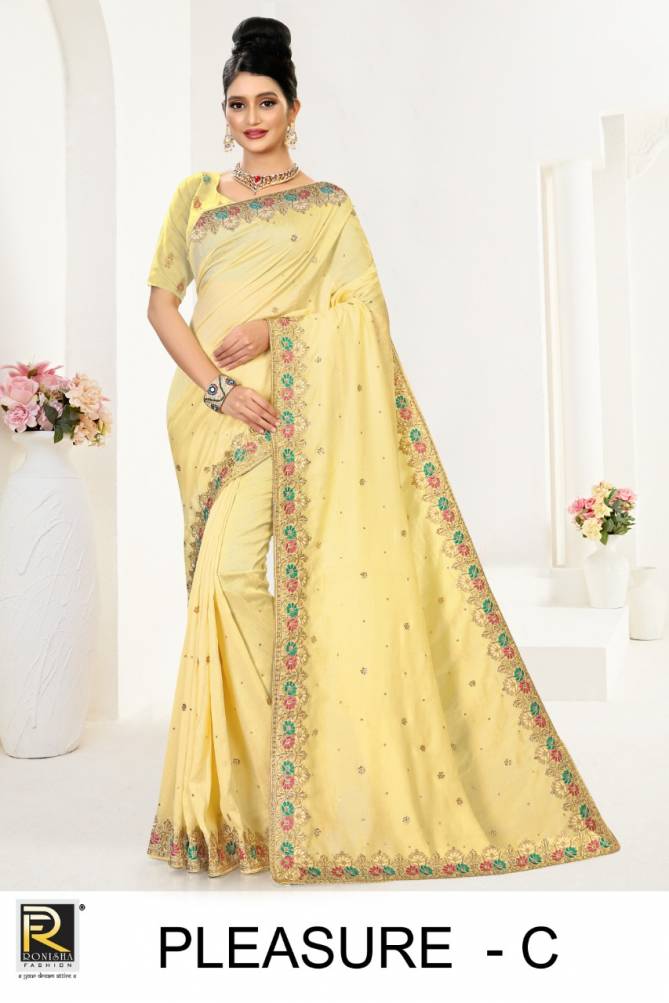 Ronisha Pleasure Festive Wear Art Silk Designer Saree Collection
