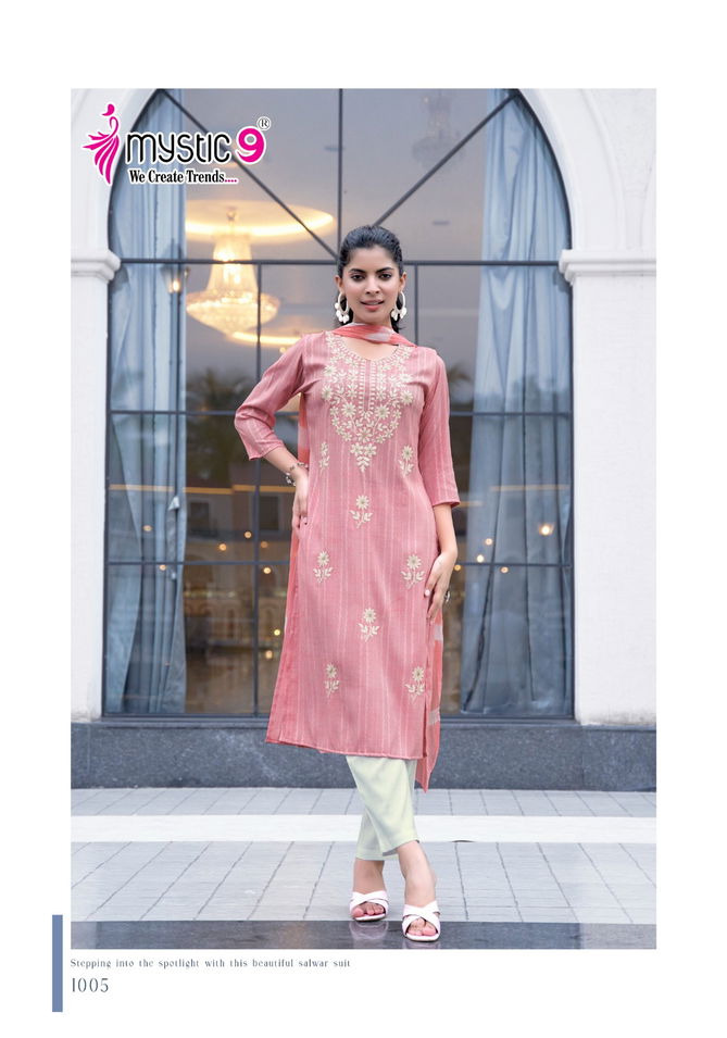 Mihika Vol 1 By Mystic 9  Kurti Bottom With Dupatta Bulk Orders In India