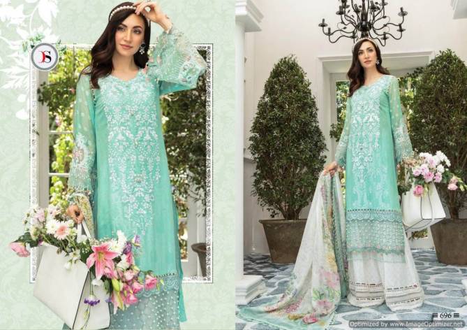 Maria B Lawn-3 Super Nx New Launch Of Heavy Designer Pakistani Salwar Suit With Heavy Embroidery Work