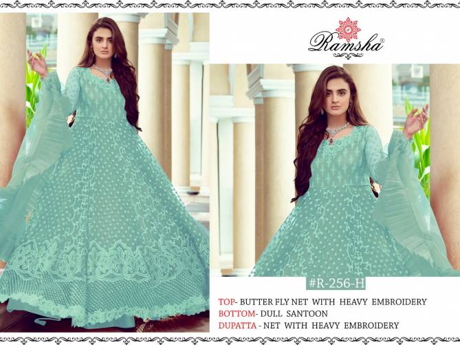 Ramsha R 256 Nx Latest Fancy Festive Wear Butterfly Net With Heavy Embroidery Work Pakistani Salwar Suits Collection