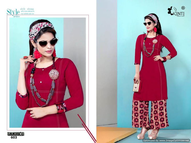 Kinti Rock Star 6 Premium Rayon Latesy Fancy Regular Wear Kurtis Collection