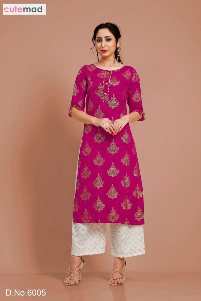 Cutemad Vol-6 Exclusive Malai Crape Party wear Kurtis With Palazzo Collection 