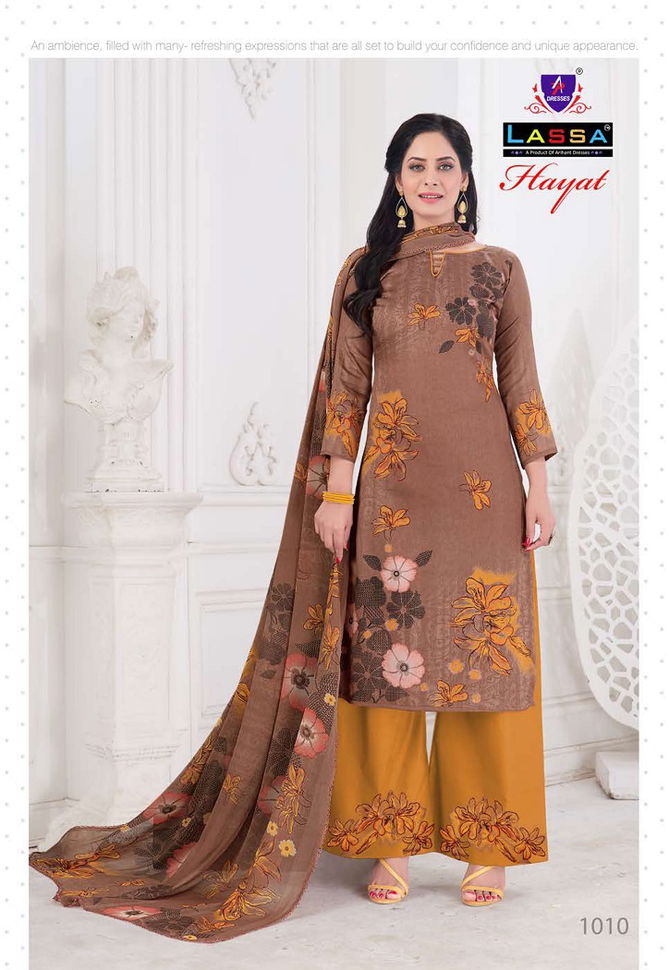 Arihant Lassa Hayat Printed Cotton Casual Wear Dress Material Collection
