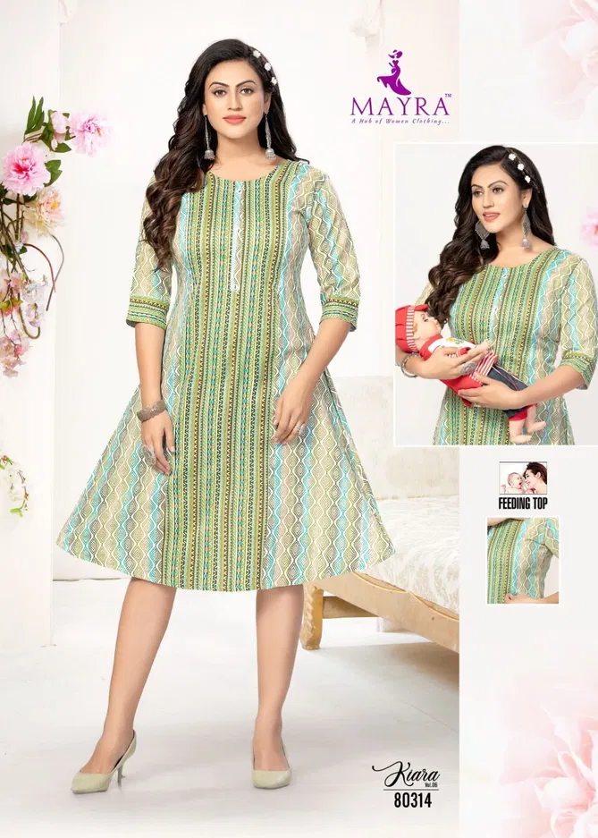 Mayra Kiara Vol 6 Printed Feeding Kurti Catalog
