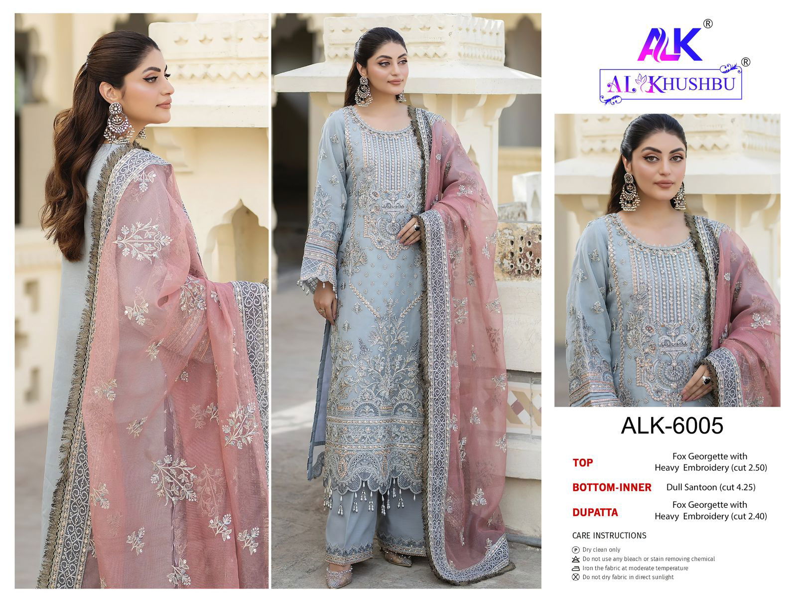 Agha Noor By Al Khushbu Georgette Pakistani Suits Wholesale Shop In Surat