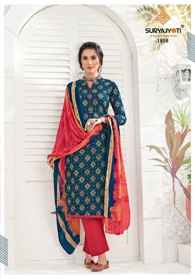 Suryajyoti Suhana 18 Regular Wear Cotton Printed Designer Dress Material Collection