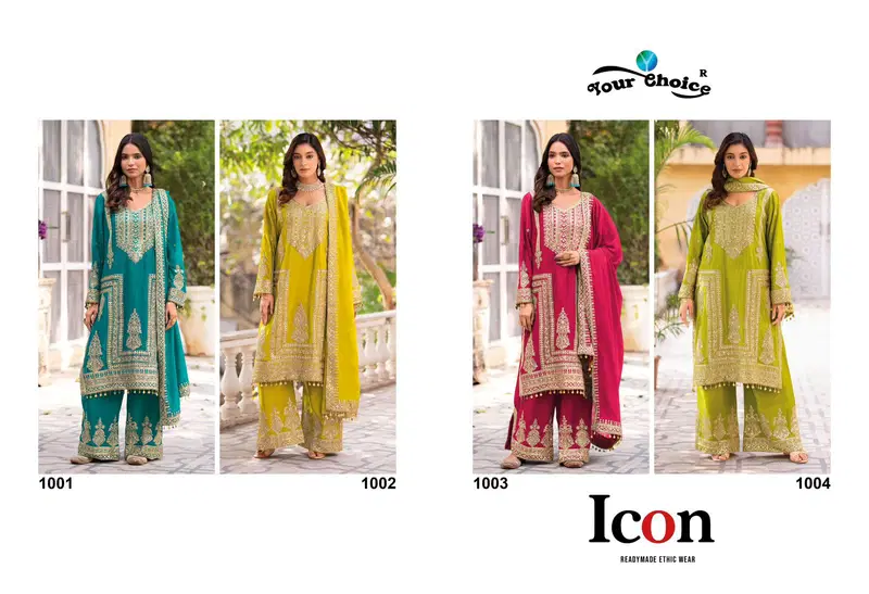 Icon By Your Choice Chinon Designer Salwar Kameez Wholesale In India