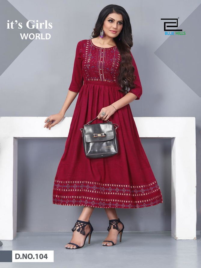 VEE FAB SHIVI Fancy Designer Ethnic Wear Heavy Rayon Two Tone Anarkali Kurtis Collection