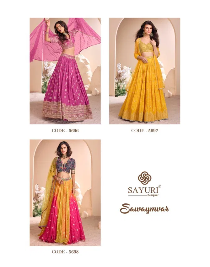 Swayamwar By Sayuri Viscose Jacquard Silk Lehenga Choli Surat Wholesale Market