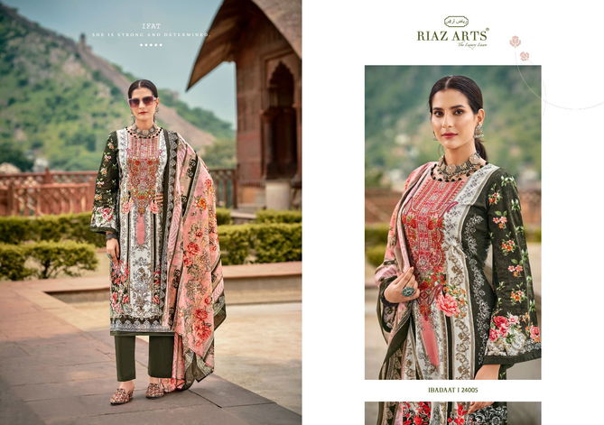 Ibadaat 24001 By Riaz Arts Lawn Digital Printed Dress Material Orders In India