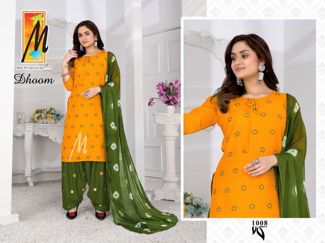 Master Dhoom Rayon Printed Daily Wear kurti With Bottom And Dupatta Readymade Collection