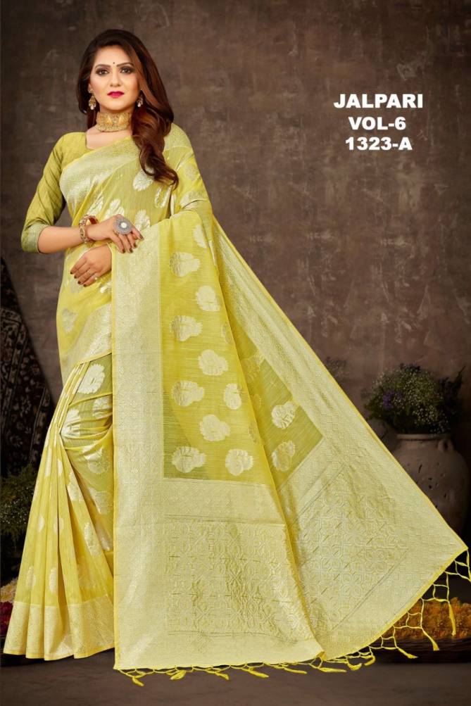 Jalpari 6 Fancy Casual Daily Wear Banarasi Weaving Designer Saree Collection