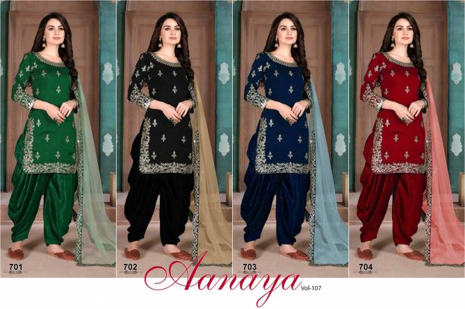 Aanaya Vol 107 By Dani fashion Art Silk Punjabi Patiyala Suits Catalog