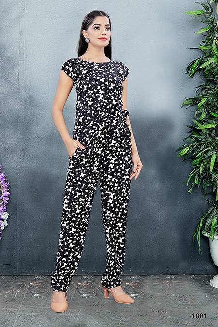 Mihika Latest Fancy Party Wear Jumpsuit Crepe Silk Lining Western Wear Collection
