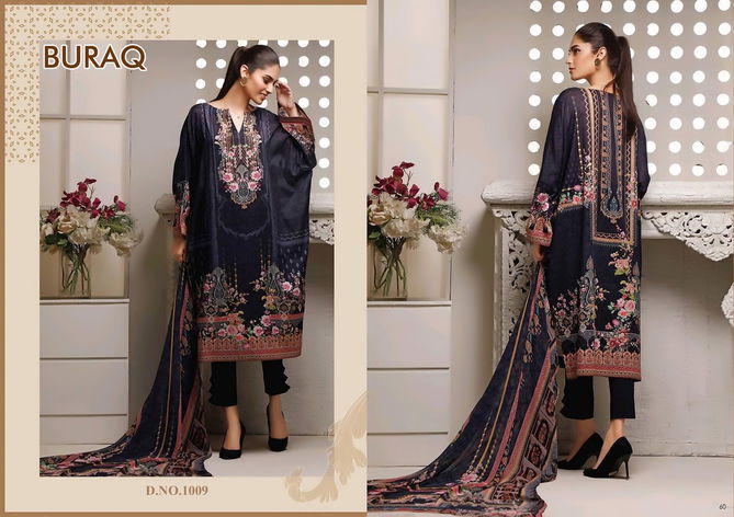 Agha Noor Buraq Exclusive Latest Festive Wear Jam Satin Pakistani Dress Material Collection
