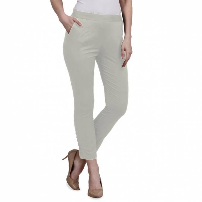 Swara Pant 1 Rich Soft Cotton Designer side pocket and backside elastic Party wear pencil Pants Collection