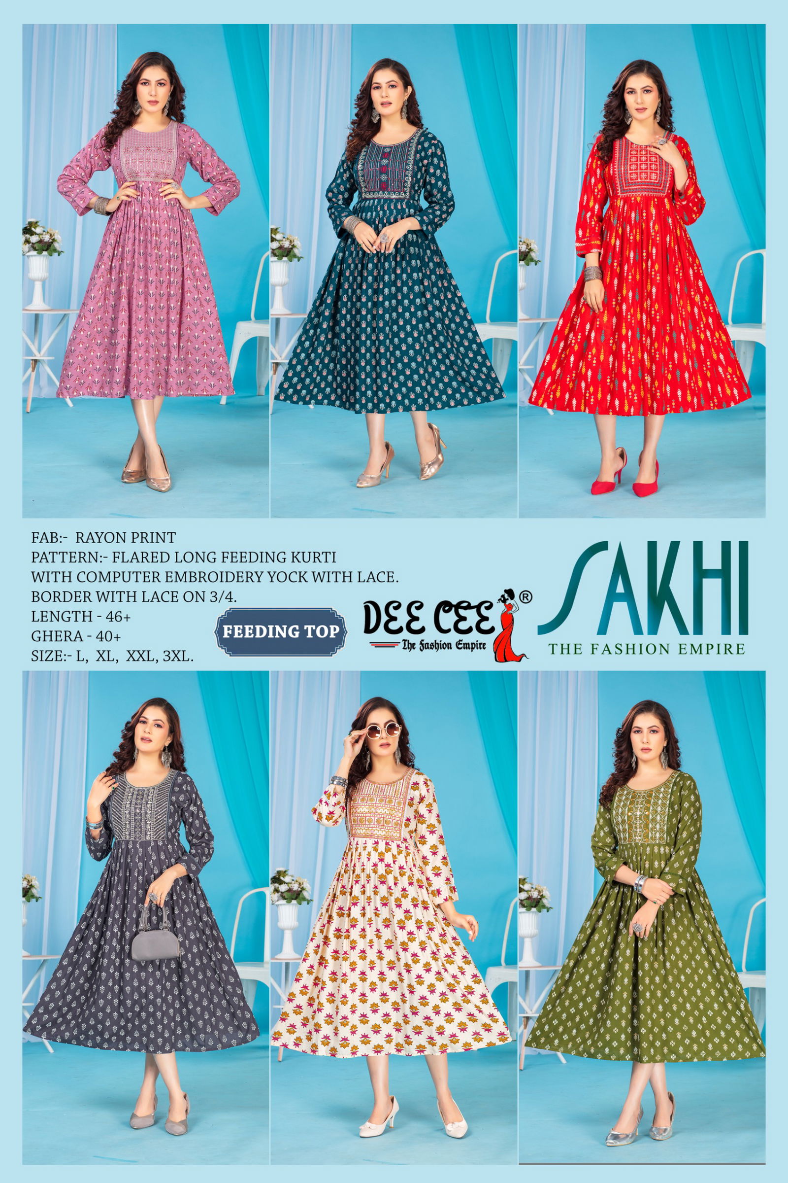 Sakhi By Deecee Rayon Printed Feeding Kurtis Suppliers In India