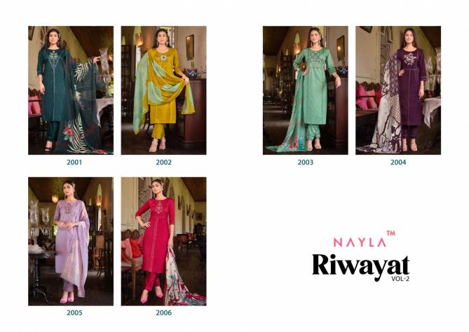 Nayla By Riwayat Vol 2 Chanderi Readymade Suits Catalog