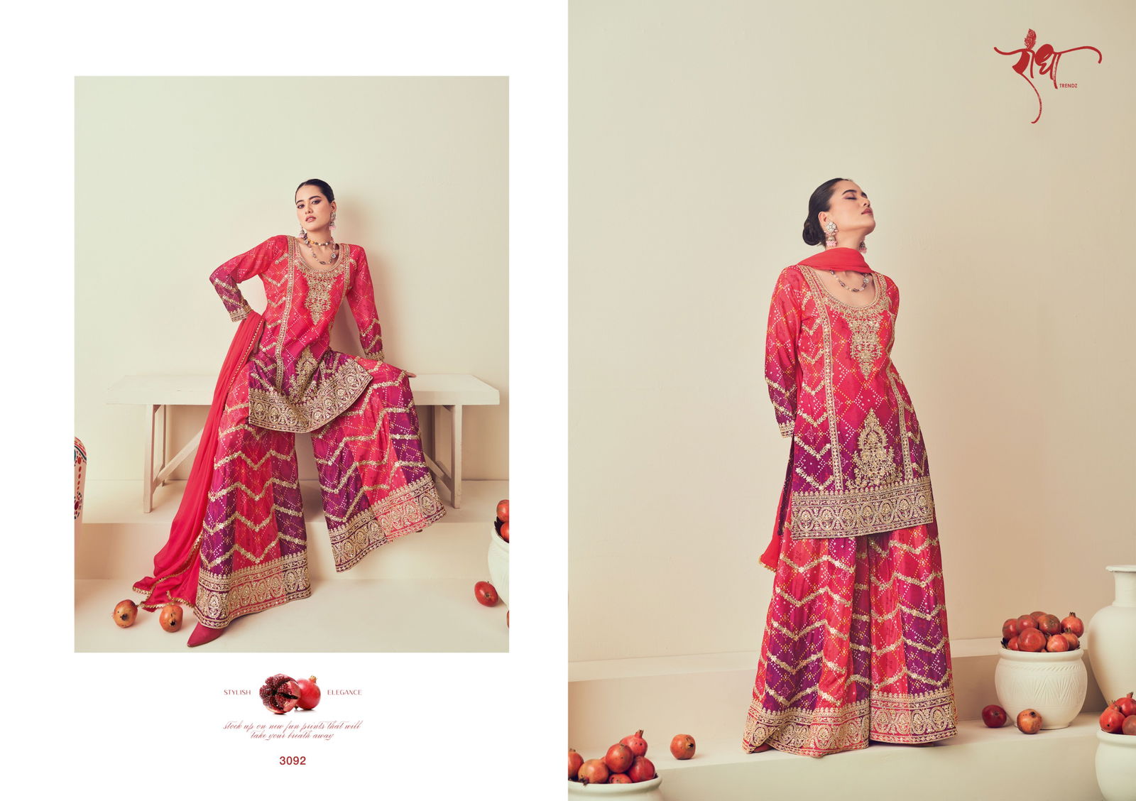 Rajmahal By Radha Trendz Chinon Readymade Suits Orders In India