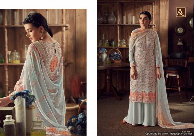 Alok Mythili Latest Collection Of Designer Pure Pashmina Kashmiri Digital Print Swarovski Diamond Work Dress Material 