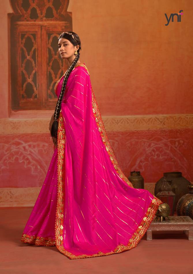 Ynf Bandhani Gota 1 Exclusive Festive Wear Sana Silk Latest Designer Saree Collection
