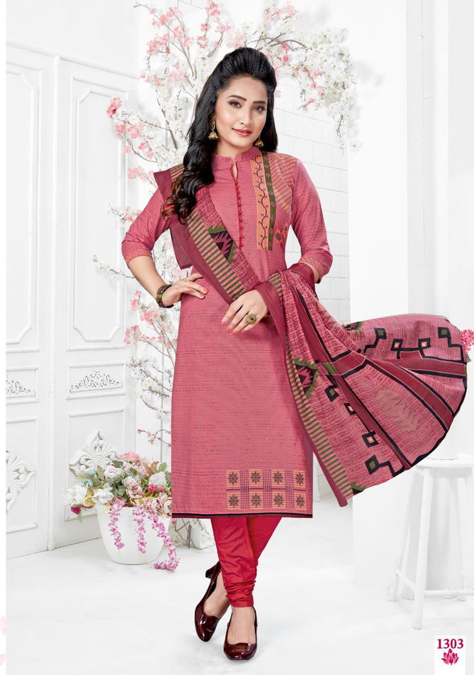 Cotton Pluse Heena 13 Regular Casual Wear Printed Cotton Dress Material Collection
