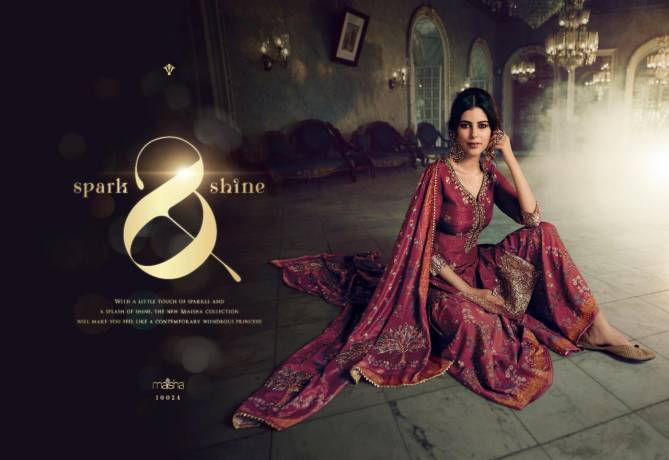 MAISHA  MASKEEN  VOL 08 Latest fancy designer Heavy Festive Wear pure Dola silk Jacquard embroidery with hand work gala Salwar Suit Collection