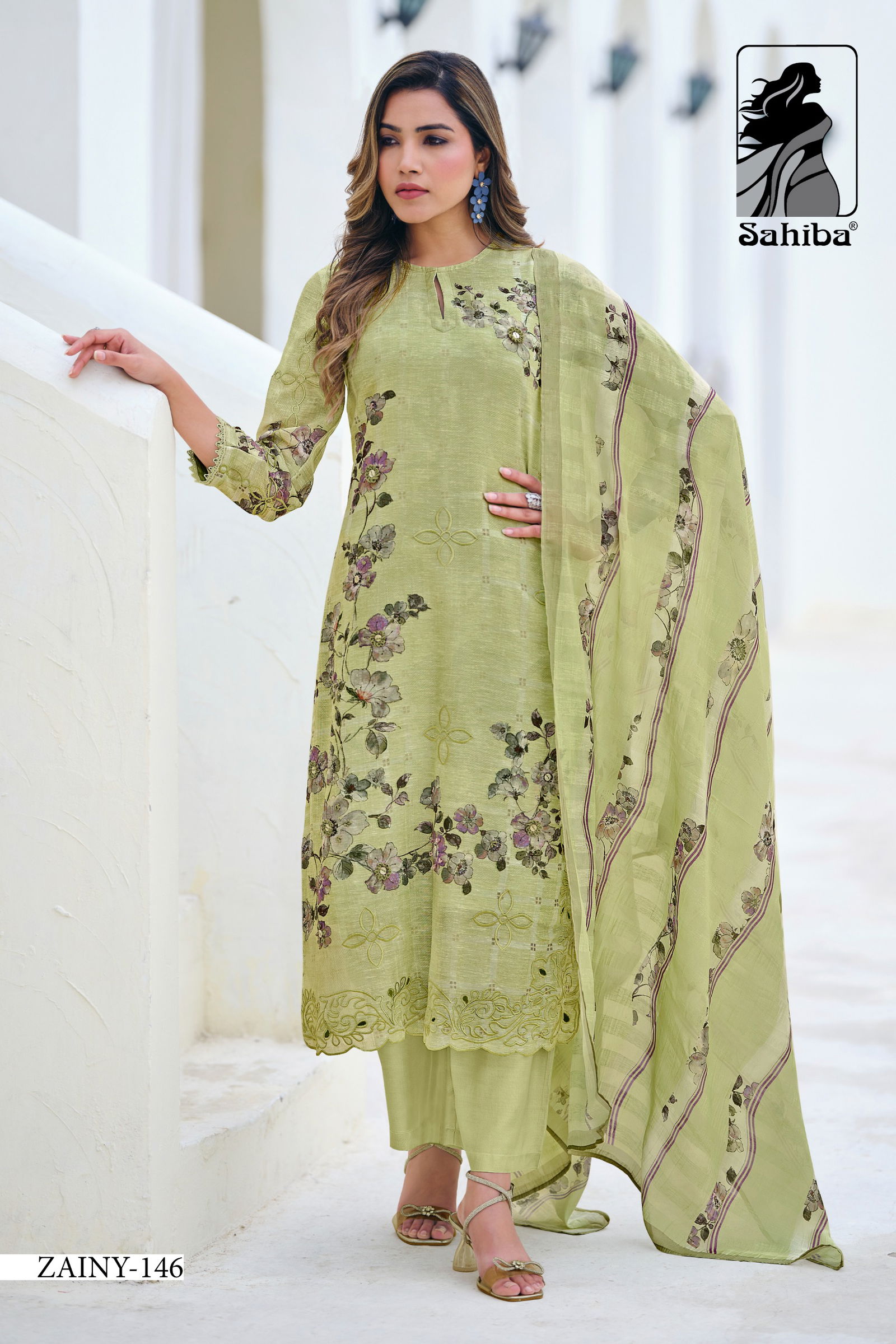 Zainy By Sahiba Linen Digital Printed Dress Material Wholesalers In Delhi