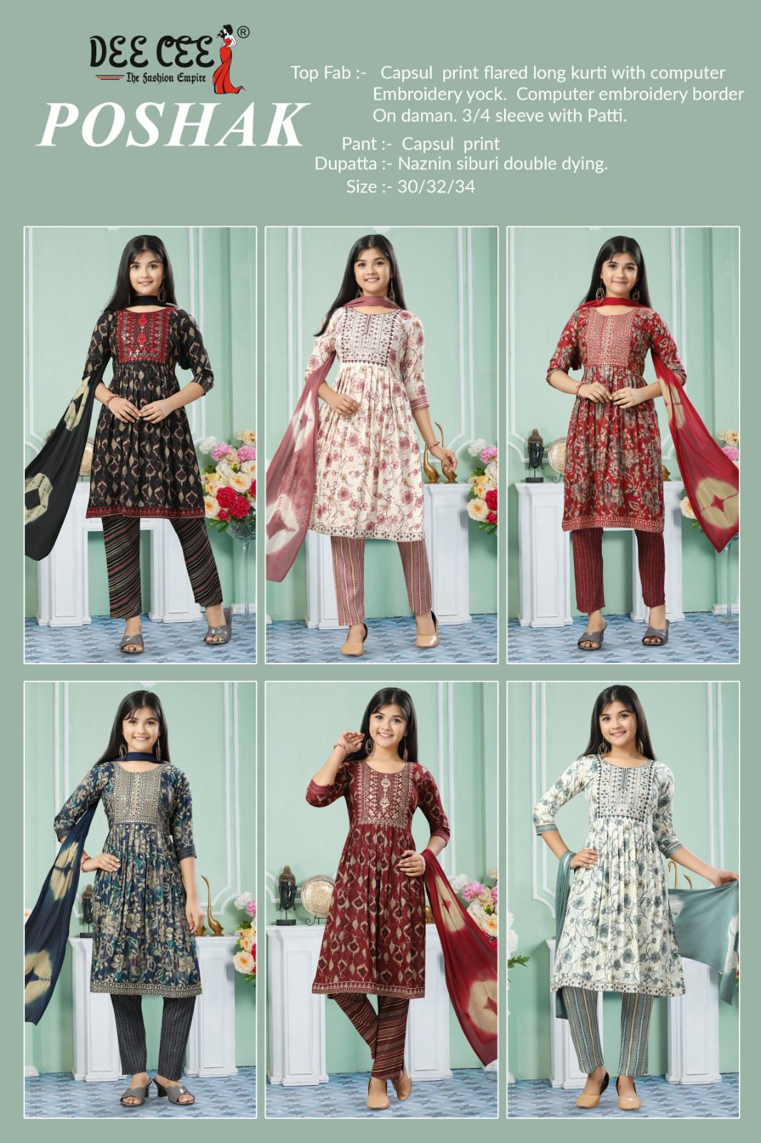 Poshak By Deecee Kids Girl Wear Kurti With Bottom Dupatta Wholesale In India