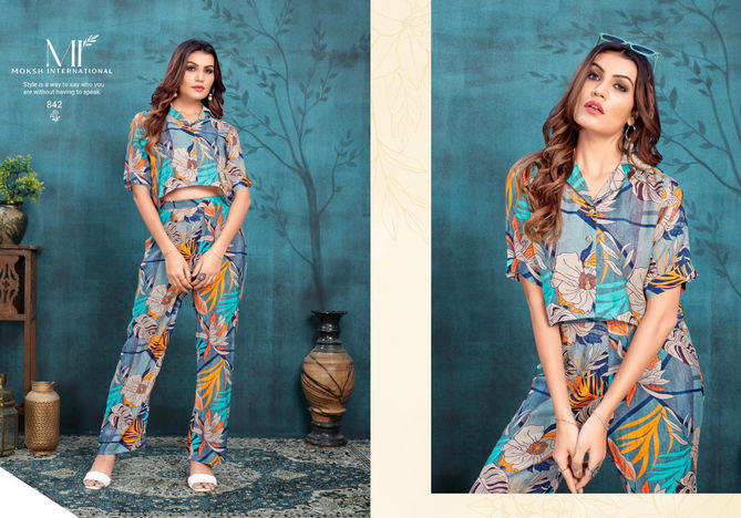 Rihana Vol 1 By Moksh Premium Viscose Maslin Cord Set Western Wholesale Online