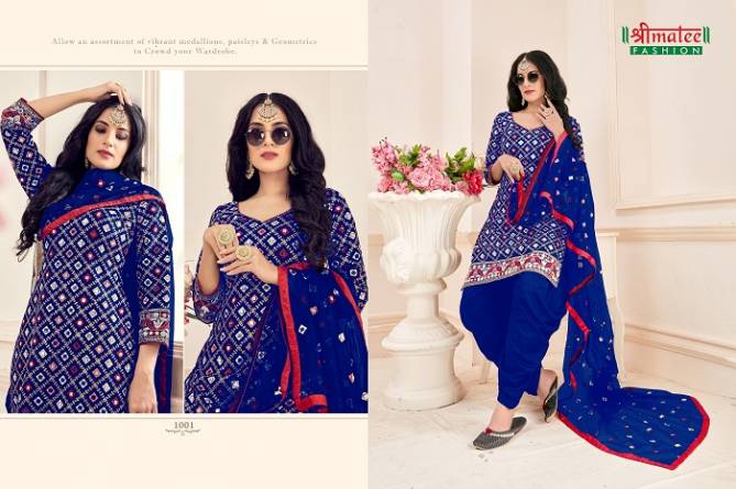 Shreematee Bebo Vol 1 Latest Designer Festive Wear Collection Of Jam Cotton With Embroidery Sequence & Real Mirror Work Readymade Patiyala Suit