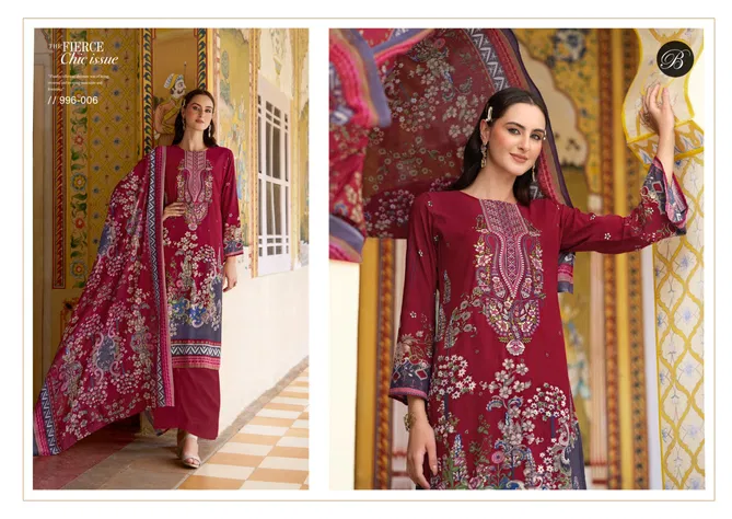 Riwayat Vol 7 By Belliza Viscose Rayon Printed Dress Material Exporters In India 