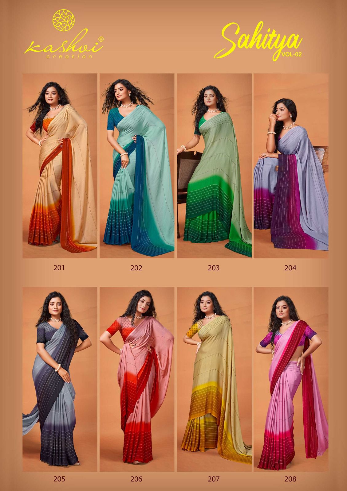 Sahitya Vol 2 By Kashvi Dull Moss Daily Wear Sarees Orders In India